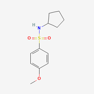 molecular formula C12H17NO3S B5854746 N-cyclopentyl-4-methoxybenzenesulfonamide 