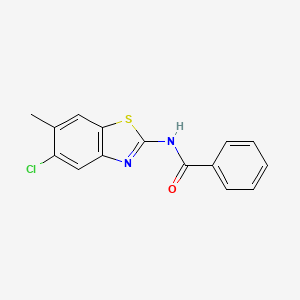molecular formula C15H11ClN2OS B5854751 N-(5-chloro-6-methyl-1,3-benzothiazol-2-yl)benzamide 