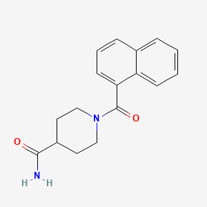 molecular formula C17H18N2O2 B5854756 1-(1-naphthoyl)-4-piperidinecarboxamide 