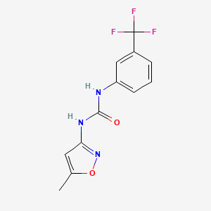 molecular formula C12H10F3N3O2 B5854771 N-(5-methyl-3-isoxazolyl)-N'-[3-(trifluoromethyl)phenyl]urea 