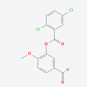 molecular formula C15H10Cl2O4 B5854784 5-formyl-2-methoxyphenyl 2,5-dichlorobenzoate 