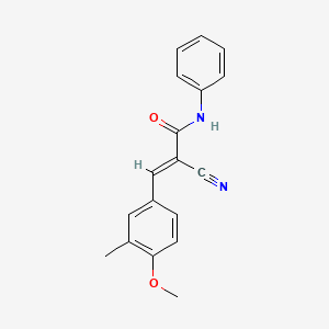 molecular formula C18H16N2O2 B5854809 2-cyano-3-(4-methoxy-3-methylphenyl)-N-phenylacrylamide 