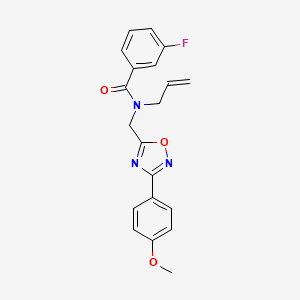 molecular formula C20H18FN3O3 B5854814 N-allyl-3-fluoro-N-{[3-(4-methoxyphenyl)-1,2,4-oxadiazol-5-yl]methyl}benzamide 