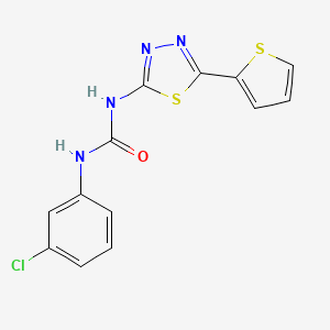molecular formula C13H9ClN4OS2 B5854827 N-(3-chlorophenyl)-N'-[5-(2-thienyl)-1,3,4-thiadiazol-2-yl]urea 