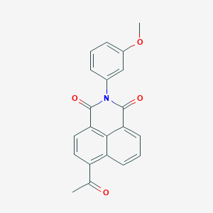 molecular formula C21H15NO4 B5854841 6-acetyl-2-(3-methoxyphenyl)-1H-benzo[de]isoquinoline-1,3(2H)-dione 