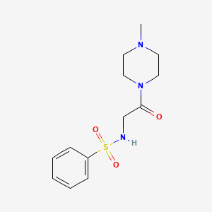 molecular formula C13H19N3O3S B5854854 N-[2-(4-Methyl-piperazin-1-yl)-2-oxo-ethyl]-benzenesulfonamide 
