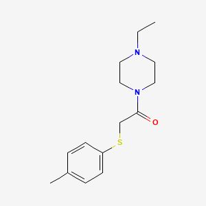 molecular formula C15H22N2OS B5854874 1-ethyl-4-{[(4-methylphenyl)thio]acetyl}piperazine 