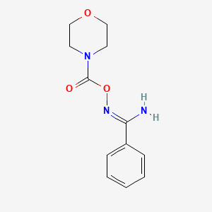 molecular formula C12H15N3O3 B5854878 N'-[(4-morpholinylcarbonyl)oxy]benzenecarboximidamide 