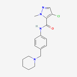 molecular formula C17H21ClN4O B5854880 4-chloro-1-methyl-N-[4-(1-piperidinylmethyl)phenyl]-1H-pyrazole-5-carboxamide 