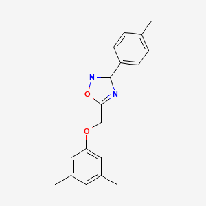 molecular formula C18H18N2O2 B5854886 5-[(3,5-dimethylphenoxy)methyl]-3-(4-methylphenyl)-1,2,4-oxadiazole 
