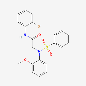 molecular formula C21H19BrN2O4S B5854908 N~1~-(2-bromophenyl)-N~2~-(2-methoxyphenyl)-N~2~-(phenylsulfonyl)glycinamide 