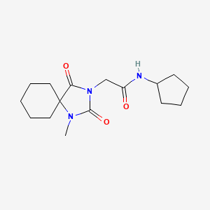 molecular formula C16H25N3O3 B5854916 N-cyclopentyl-2-(1-methyl-2,4-dioxo-1,3-diazaspiro[4.5]dec-3-yl)acetamide 