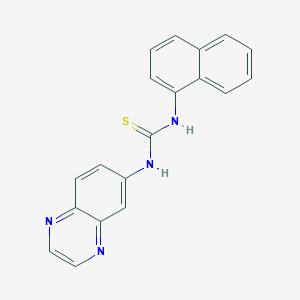molecular formula C19H14N4S B5854937 N-1-naphthyl-N'-6-quinoxalinylthiourea 