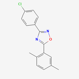 molecular formula C16H13ClN2O B5854938 3-(4-chlorophenyl)-5-(2,5-dimethylphenyl)-1,2,4-oxadiazole 