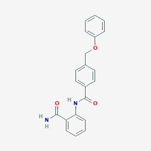molecular formula C21H18N2O3 B5854943 2-{[4-(phenoxymethyl)benzoyl]amino}benzamide 