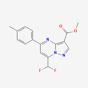 molecular formula C16H13F2N3O2 B5854948 methyl 7-(difluoromethyl)-5-(4-methylphenyl)pyrazolo[1,5-a]pyrimidine-3-carboxylate 