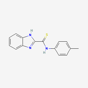 molecular formula C15H13N3S B5854978 N-(4-methylphenyl)-1H-benzimidazole-2-carbothioamide 