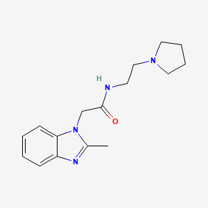 molecular formula C16H22N4O B5854988 2-(2-methyl-1H-benzimidazol-1-yl)-N-[2-(1-pyrrolidinyl)ethyl]acetamide 
