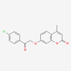molecular formula C18H13ClO4 B5854997 7-[2-(4-氯苯基)-2-氧代乙氧基]-4-甲基-2H-色烯-2-酮 CAS No. 6085-81-0