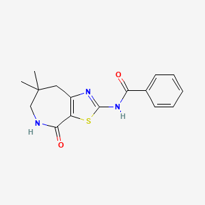 molecular formula C16H17N3O2S B5855006 N-(7,7-dimethyl-4-oxo-5,6,7,8-tetrahydro-4H-[1,3]thiazolo[5,4-c]azepin-2-yl)benzamide 