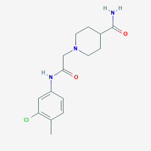 molecular formula C15H20ClN3O2 B5855017 1-{2-[(3-chloro-4-methylphenyl)amino]-2-oxoethyl}-4-piperidinecarboxamide 