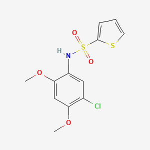 molecular formula C12H12ClNO4S2 B5855018 N-(5-chloro-2,4-dimethoxyphenyl)-2-thiophenesulfonamide 