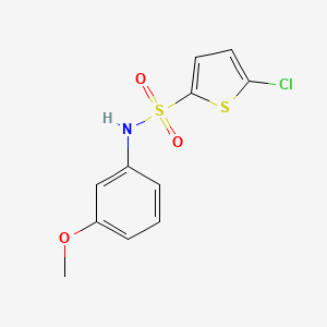 molecular formula C11H10ClNO3S2 B5855039 5-chloro-N-(3-methoxyphenyl)-2-thiophenesulfonamide 