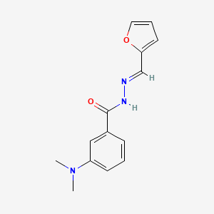 molecular formula C14H15N3O2 B5855051 3-(dimethylamino)-N'-(2-furylmethylene)benzohydrazide 