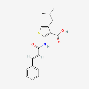 molecular formula C18H19NO3S B5855082 2-(cinnamoylamino)-4-isobutyl-3-thiophenecarboxylic acid 