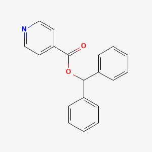 molecular formula C19H15NO2 B5855090 二苯甲基异烟酸酯 CAS No. 112981-39-2