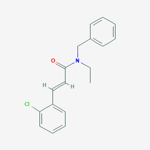 molecular formula C18H18ClNO B5855098 N-benzyl-3-(2-chlorophenyl)-N-ethylacrylamide 