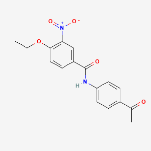 molecular formula C17H16N2O5 B5855100 N-(4-acetylphenyl)-4-ethoxy-3-nitrobenzamide 