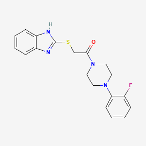 molecular formula C19H19FN4OS B5855123 2-({2-[4-(2-fluorophenyl)-1-piperazinyl]-2-oxoethyl}thio)-1H-benzimidazole 