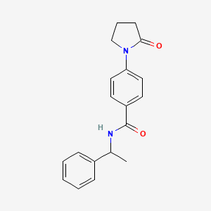 molecular formula C19H20N2O2 B5855145 4-(2-oxo-1-pyrrolidinyl)-N-(1-phenylethyl)benzamide 