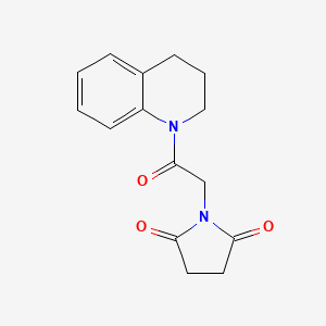 molecular formula C15H16N2O3 B5855162 1-[2-(3,4-dihydro-1(2H)-quinolinyl)-2-oxoethyl]-2,5-pyrrolidinedione 
