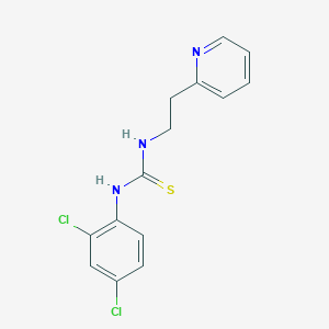 molecular formula C14H13Cl2N3S B5855175 N-(2,4-dichlorophenyl)-N'-[2-(2-pyridinyl)ethyl]thiourea 