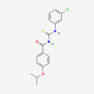 molecular formula C17H17ClN2O2S B5855181 N-{[(3-chlorophenyl)amino]carbonothioyl}-4-isopropoxybenzamide 