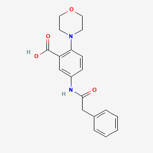 2-(4-morpholinyl)-5-[(phenylacetyl)amino]benzoic acid