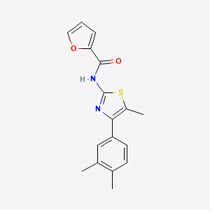 molecular formula C17H16N2O2S B5855231 N-[4-(3,4-dimethylphenyl)-5-methyl-1,3-thiazol-2-yl]-2-furamide 