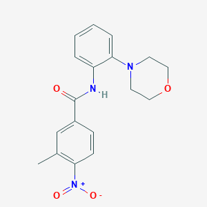 molecular formula C18H19N3O4 B5855239 3-methyl-N-[2-(4-morpholinyl)phenyl]-4-nitrobenzamide 