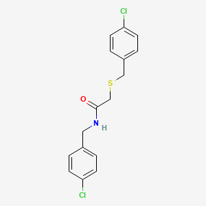 molecular formula C16H15Cl2NOS B5855242 N-(4-chlorobenzyl)-2-[(4-chlorobenzyl)thio]acetamide 