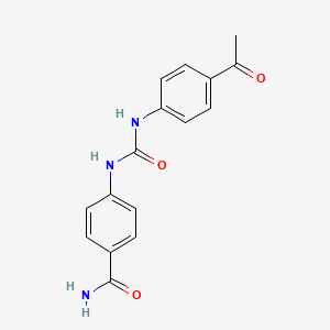 molecular formula C16H15N3O3 B5855290 4-({[(4-acetylphenyl)amino]carbonyl}amino)benzamide 