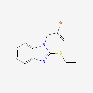 molecular formula C12H13BrN2S B5855305 1-(2-bromo-2-propen-1-yl)-2-(ethylthio)-1H-benzimidazole 