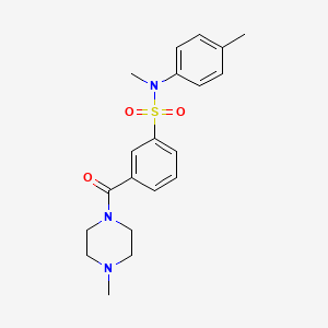 molecular formula C20H25N3O3S B5855319 N-methyl-N-(4-methylphenyl)-3-[(4-methyl-1-piperazinyl)carbonyl]benzenesulfonamide 