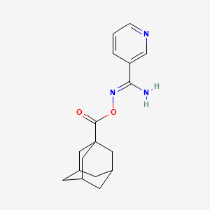 molecular formula C17H21N3O2 B5855328 N'-[(1-adamantylcarbonyl)oxy]-3-pyridinecarboximidamide 