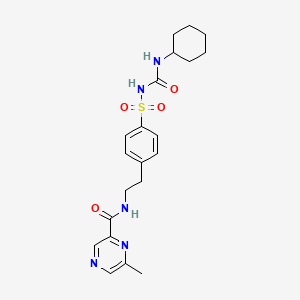1-Cyclohexyl-3-((4-(2-(((6-methylpyrazin-2-yl)carbonyl)amino)ethyl)phenyl)sulfonyl)urea