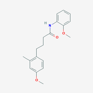 molecular formula C19H23NO3 B5855382 4-(4-methoxy-2-methylphenyl)-N-(2-methoxyphenyl)butanamide 