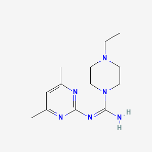 N-(4,6-dimethyl-2-pyrimidinyl)-4-ethyl-1-piperazinecarboximidamide