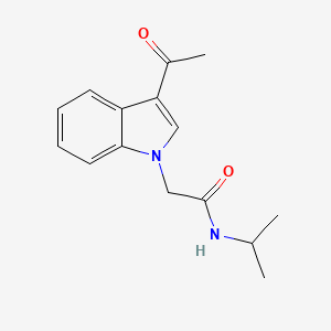 molecular formula C15H18N2O2 B5855393 2-(3-acetyl-1H-indol-1-yl)-N-isopropylacetamide 