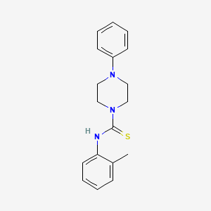 molecular formula C18H21N3S B5855408 N-(2-methylphenyl)-4-phenyl-1-piperazinecarbothioamide 